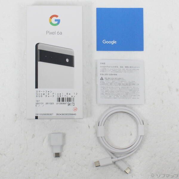 中古品〕 Google Pixel 6a 128GB チョーク GB17L au SIMフリー【349