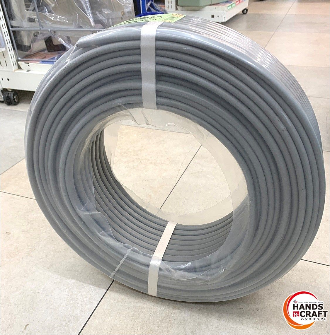  富士 2 6ｍｍ VVFケーブル 1巻 600 V 100ｍ 灰 製造年月日 2025 17 発送時伝票直貼り 電設資材 材料 資材