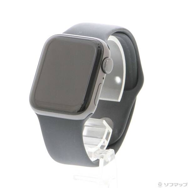 〔 品〕 Apple Watch SE 第1世代 GPS 40mm スペースグレイアルミニウムケース ブラックスポーツバンド 196
