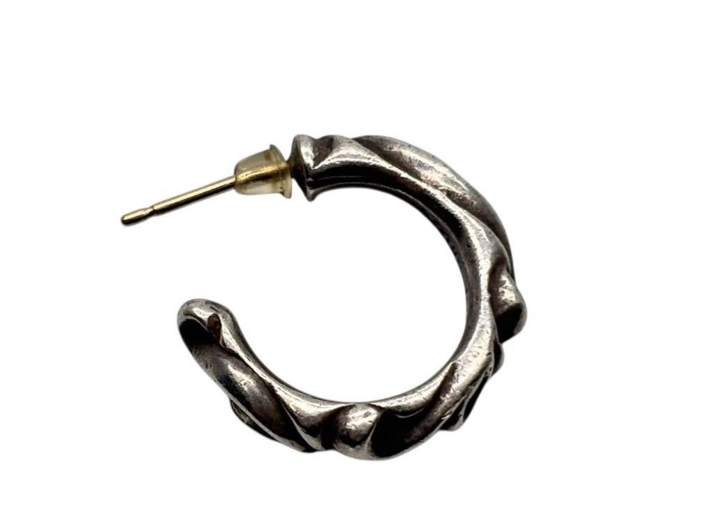CHROME HEARTS クロムハーツ スクロールフープ ピアス 片耳 97刻印 シルバー925 重量約3 8 g 4 b 008758
