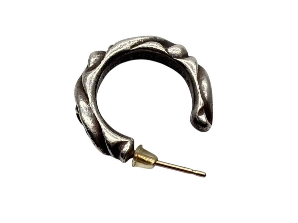  CHROME HEARTS クロムハーツ スクロールフープ ピアス 片耳 97刻印 シルバー925 重量約3 8 g 4 b 008758 ピアス(片耳用) アクセサリー