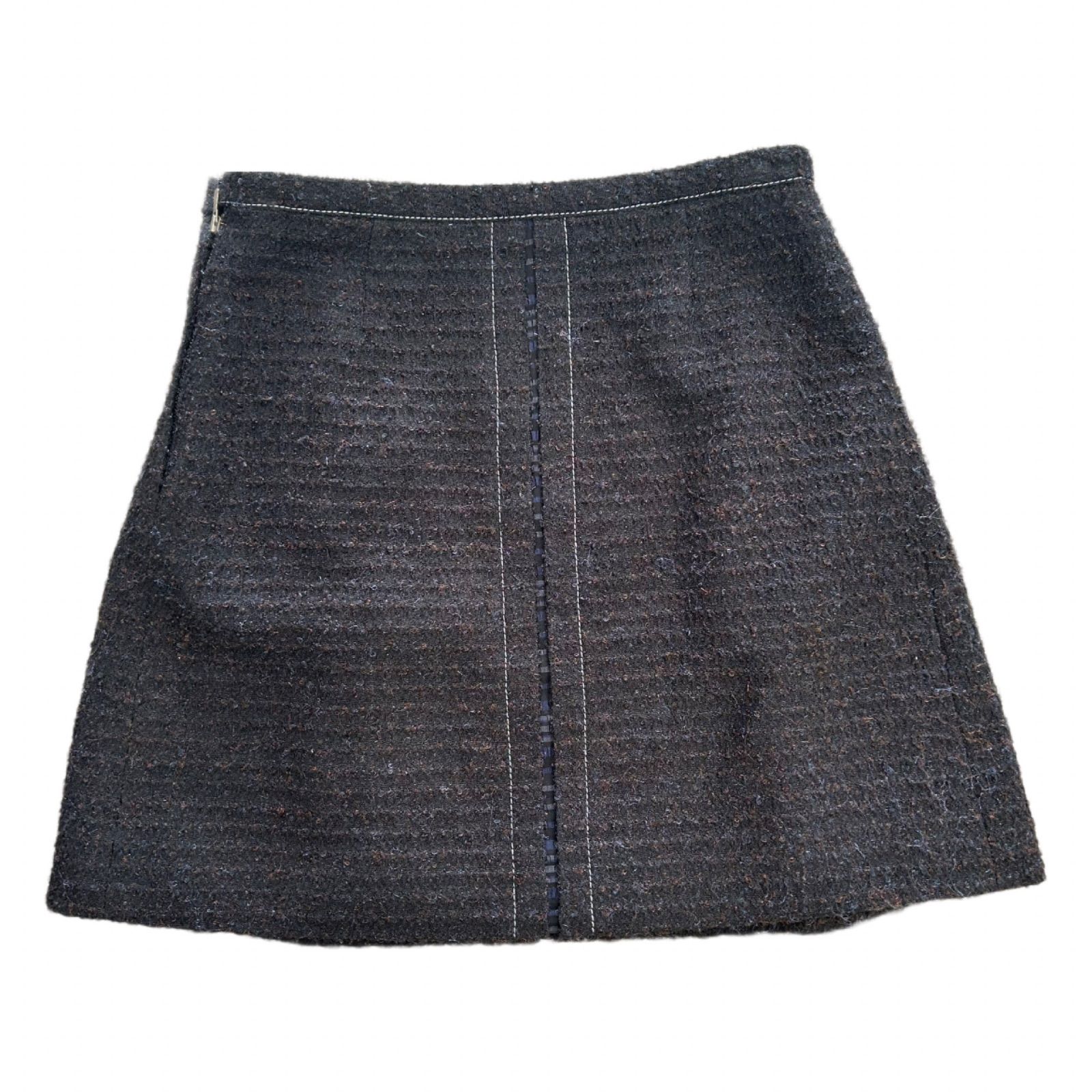 LOUIS VUITTON ルイ・ヴィトン アクリル ツイード スカート 34 ブラック ブラウン RW102A レディース