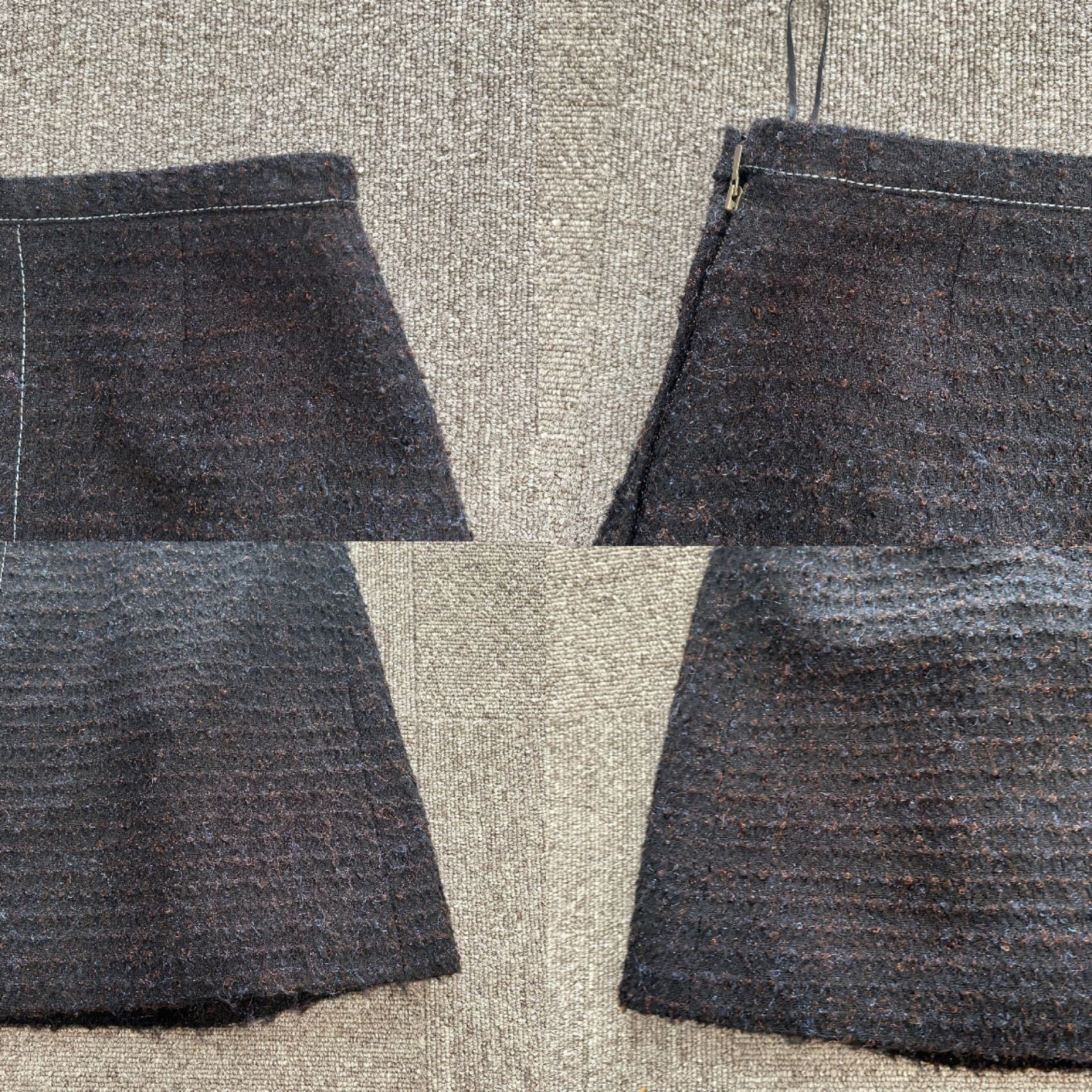 LOUIS VUITTON ルイ・ヴィトン アクリル ツイード スカート 34