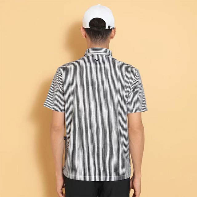 種類9：ブルー(1112)/L キャロウェイ かざあなメッシュ ストライプ