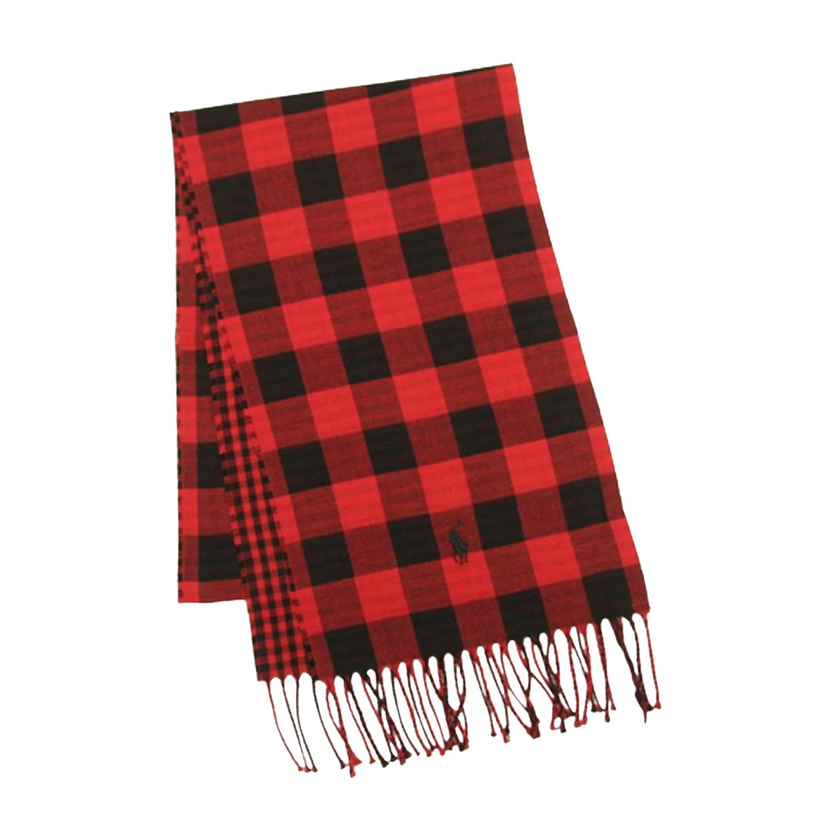 ラルフローレン Ralph Lauren マフラー ストール スカーフ 薄手 小物 リバーシブル チェック PC1007 620 レディース メンズ ユニセックス レッド ブラック