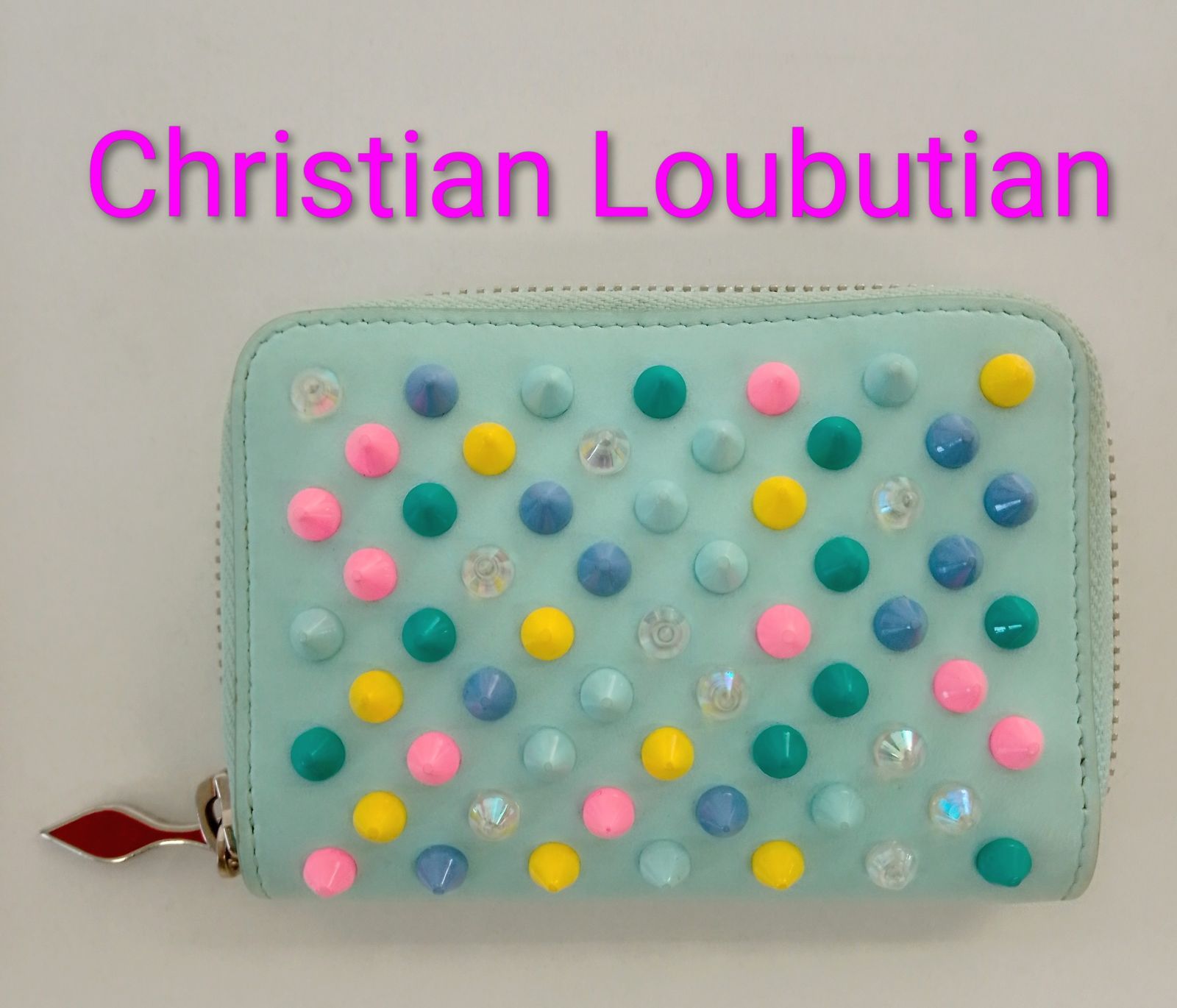 APR04 クリスチャンルブタン パネトーネ コインパース 小銭入れ シルバー金具