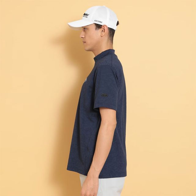 種類8：ネイビー(1120)/L キャロウェイ 幾何学ロゴジャカード モック