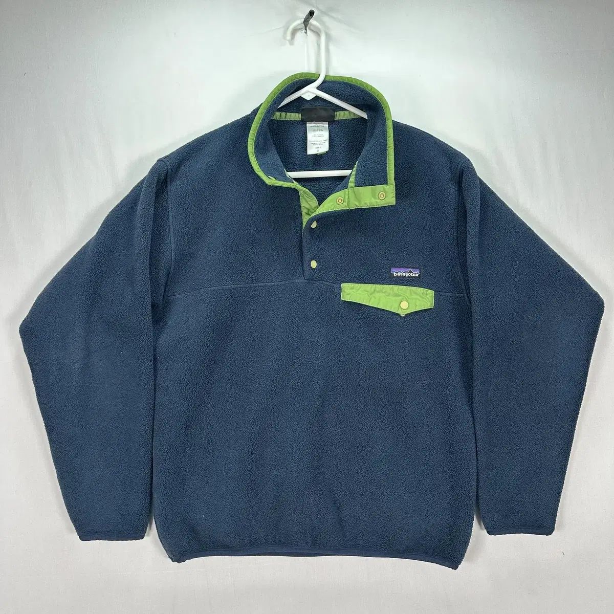 08FW パタゴニア Classic Synchilla スナップT フリース ネイビー ライム