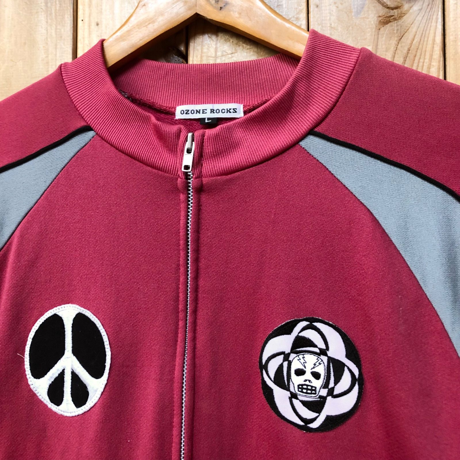 OZONE ROCKS オゾンロックス メンズL ジップアップ ジャケット 長袖
