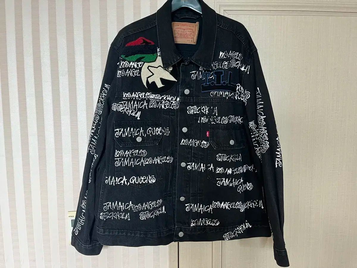 STUSSY X OUR LEGACY X デニム LOVE YOURSELF 轉 Tear ジャケット XL