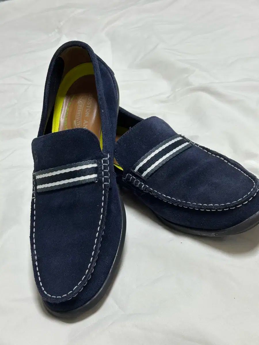 ボスアンドメイン スウェード ネイビー ローファー