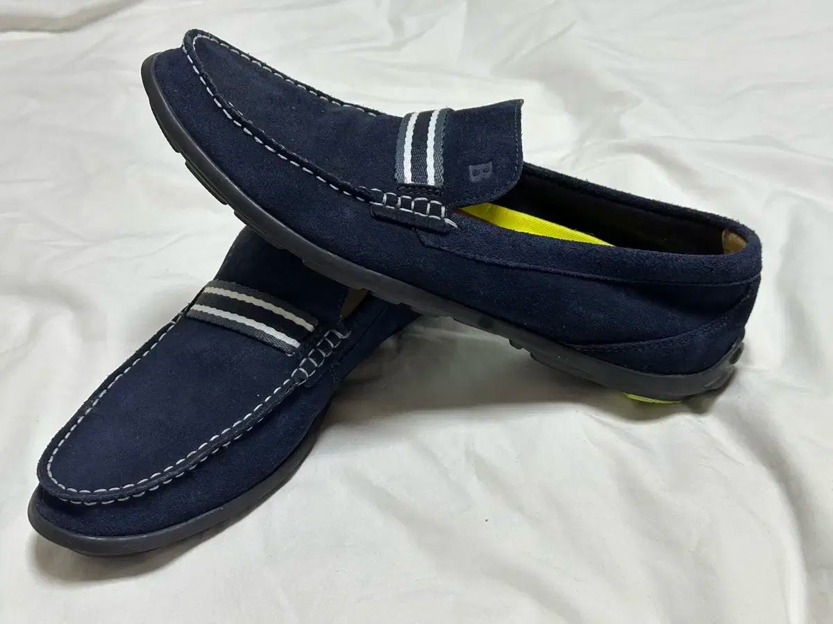 ボスアンドメイン スウェード ネイビー ローファー