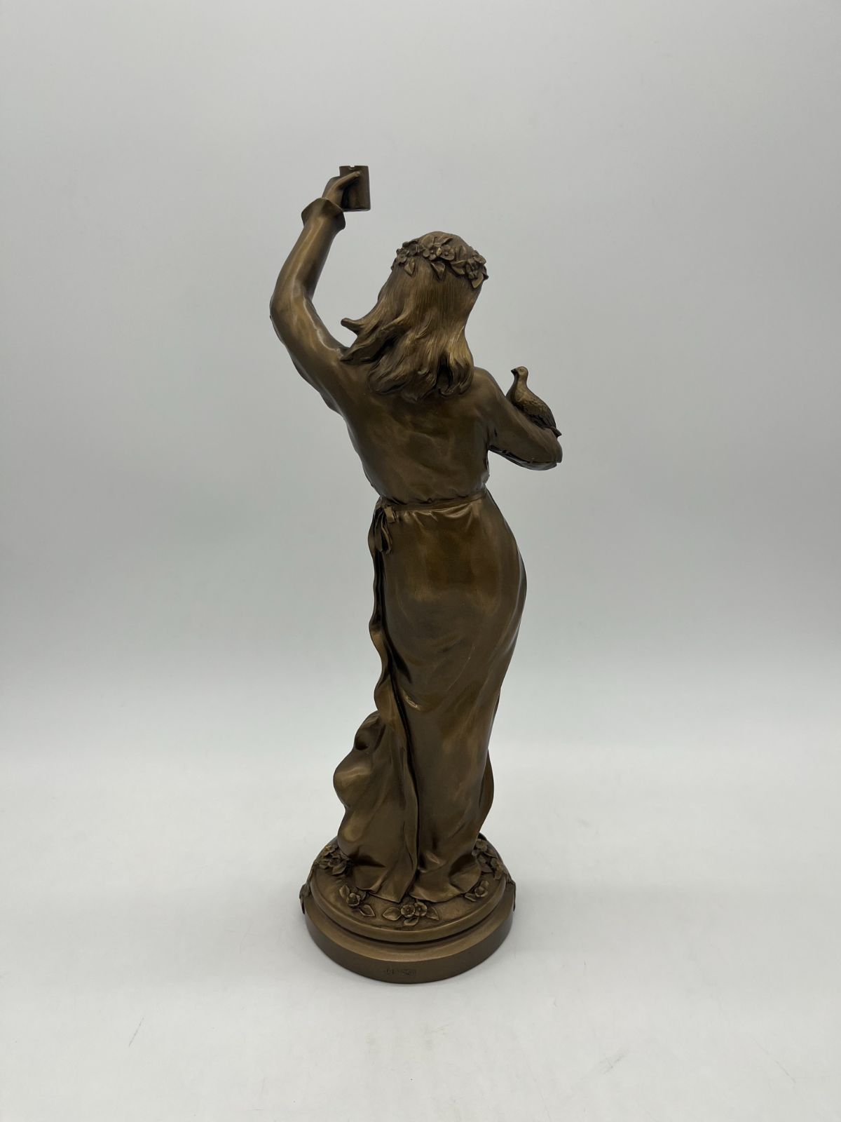 【フーミンママ】アンナ⭐︎ローラ　ブロンズ像 銅像 大理石台 置物 フーミンママ】アンナ⭐︎ローラ ブロンズ像 銅像 大理石台 置物