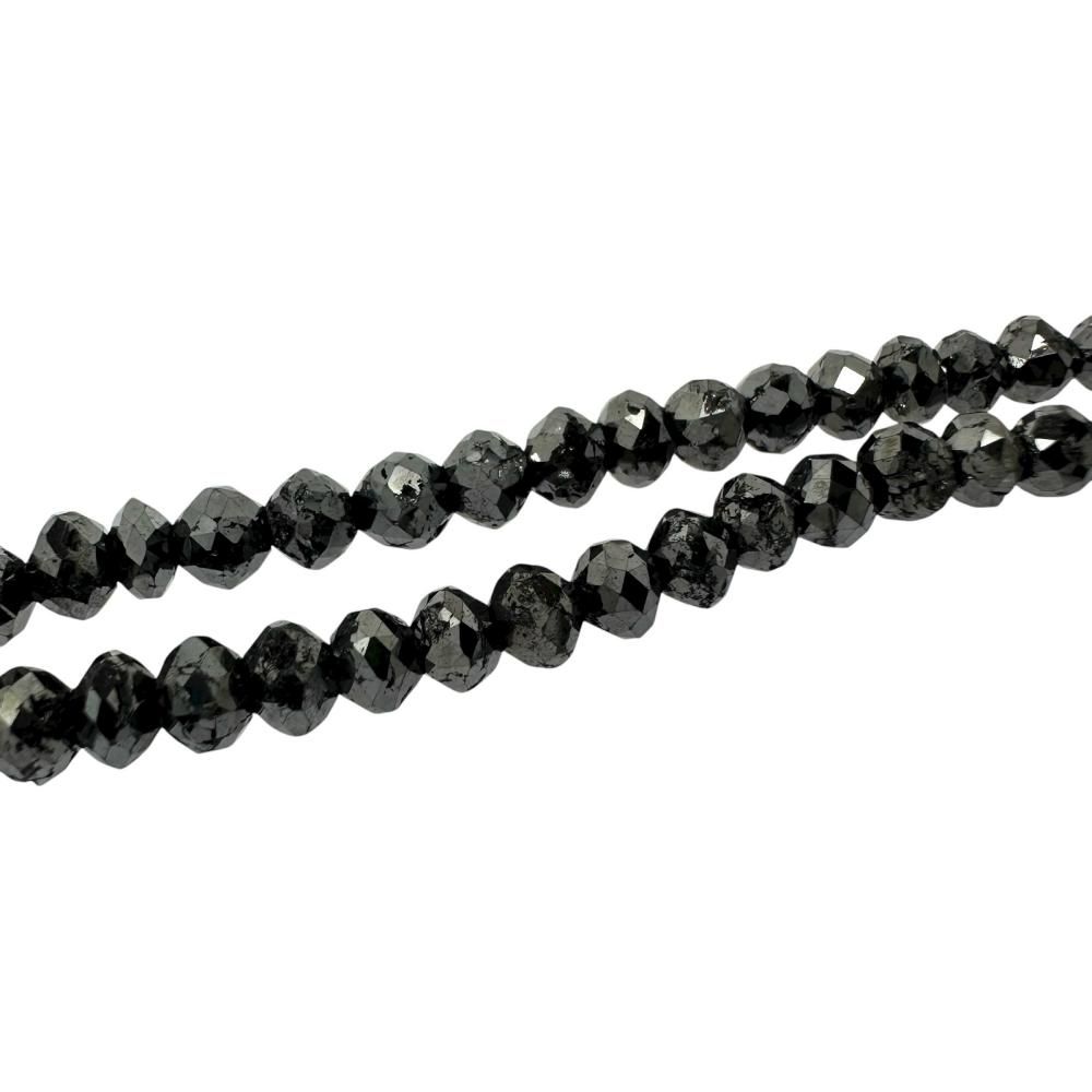 シ*ン様 K18WG 計50.00ct ブラックダイヤモンド ネックレス 美品 ブラックダイヤモンド 計50.00ct ネックレス K18WGホワイトゴールド 18