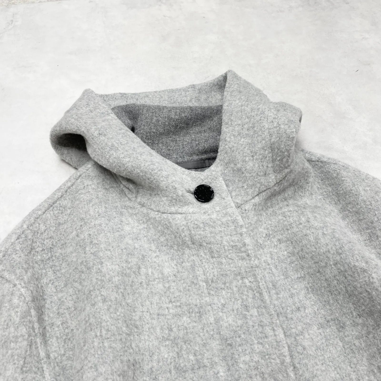 MACKINTOSHLONDON　ロングコート　フード　比翼　グレー　L MACKINTOSH LONDON マッキントッシュ ロンドン ロングコート ダブル