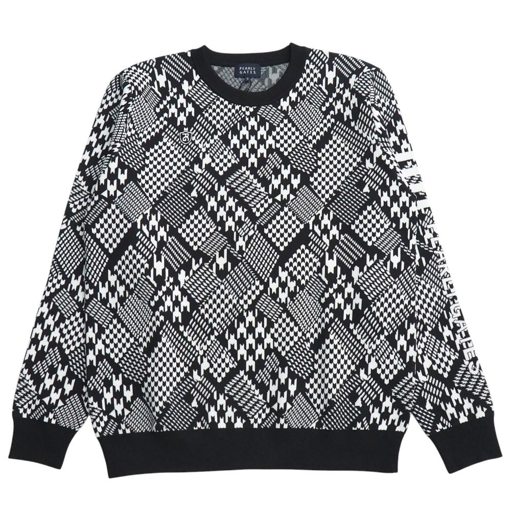 PEARLY GATES パーリーゲイツ ニット サイズ6 アーガイル クルーネック セーター ジャージー 総柄 20251117 RA6659