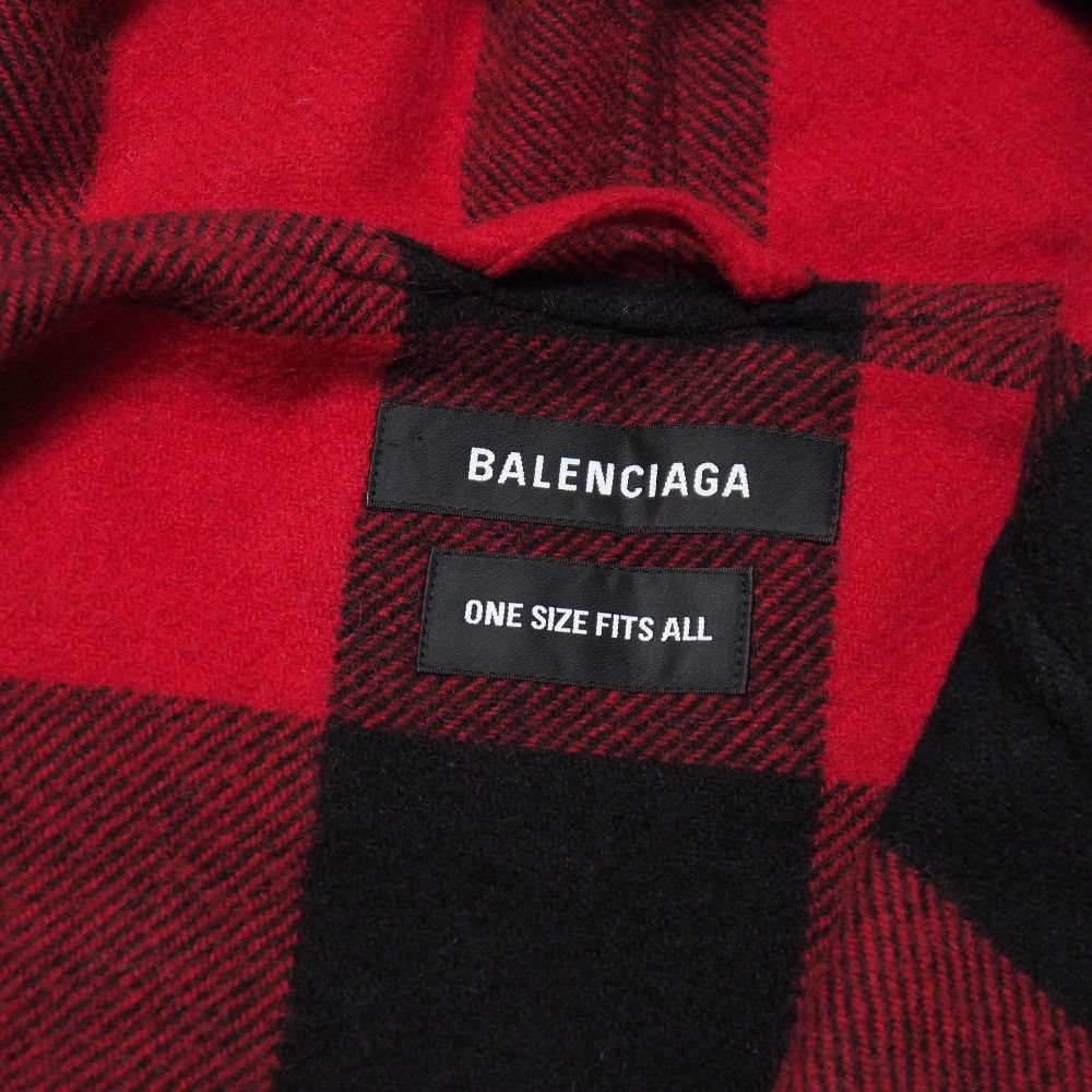 □未使用品□BALENCIAGA バレンシアガ コート サイズL チェック  