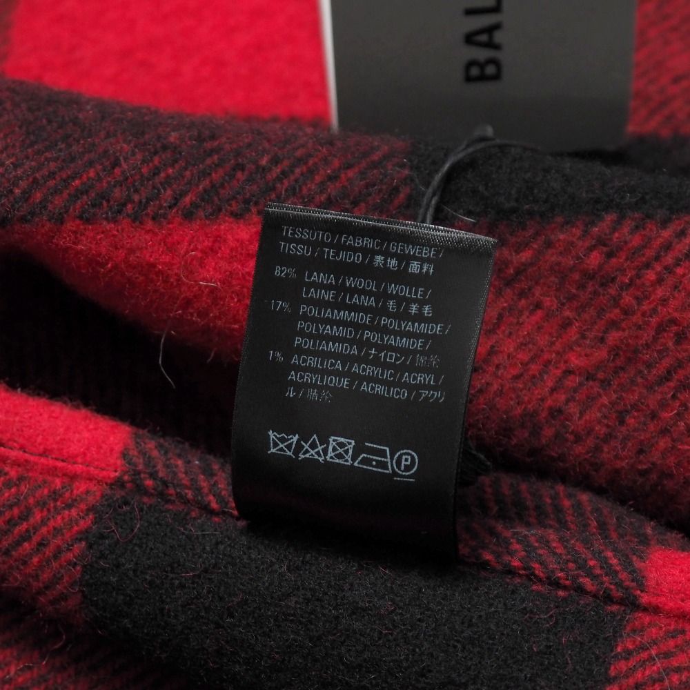 □未使用品□BALENCIAGA バレンシアガ コート サイズL チェック  