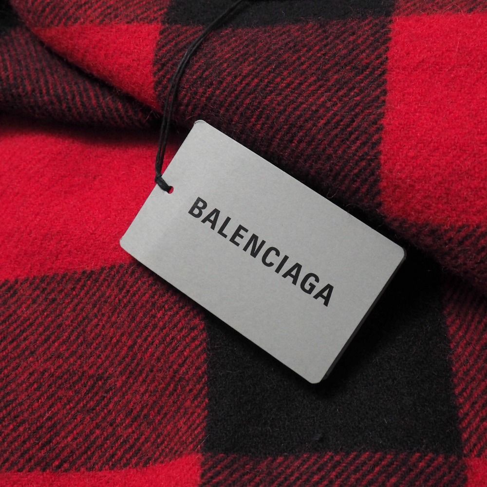 □未使用品□BALENCIAGA バレンシアガ コート サイズL チェック  