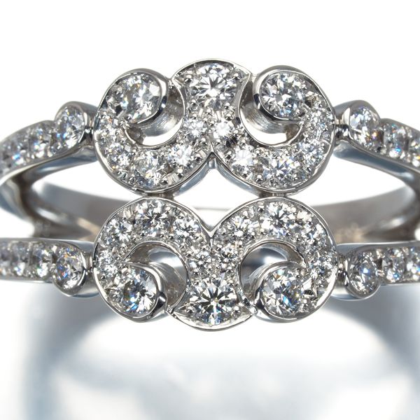 上質 ダイヤ ダイヤモンド 0.67 ct 2連 リング Pt 950 175899 大幅 げ品