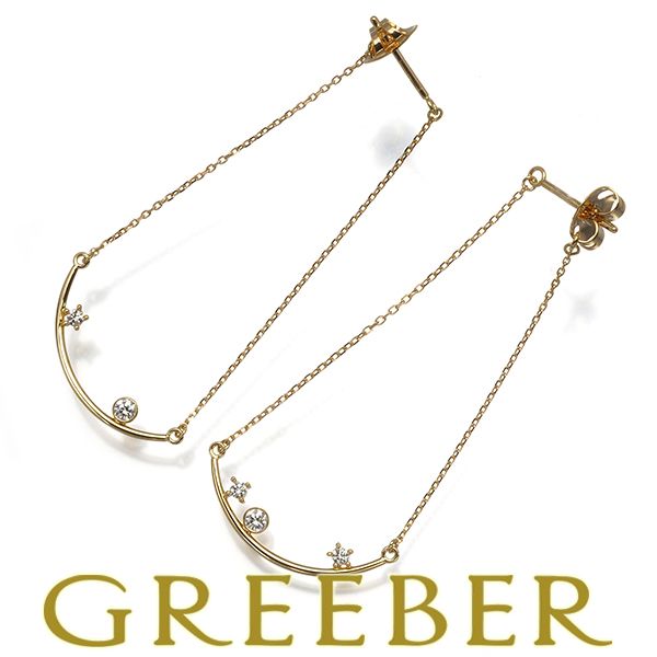 TASAKI タサキ ピアス ダイヤ ダイヤモンド 0.06ct 0.04ct 揺れる K18YG 176021 大幅 げ品