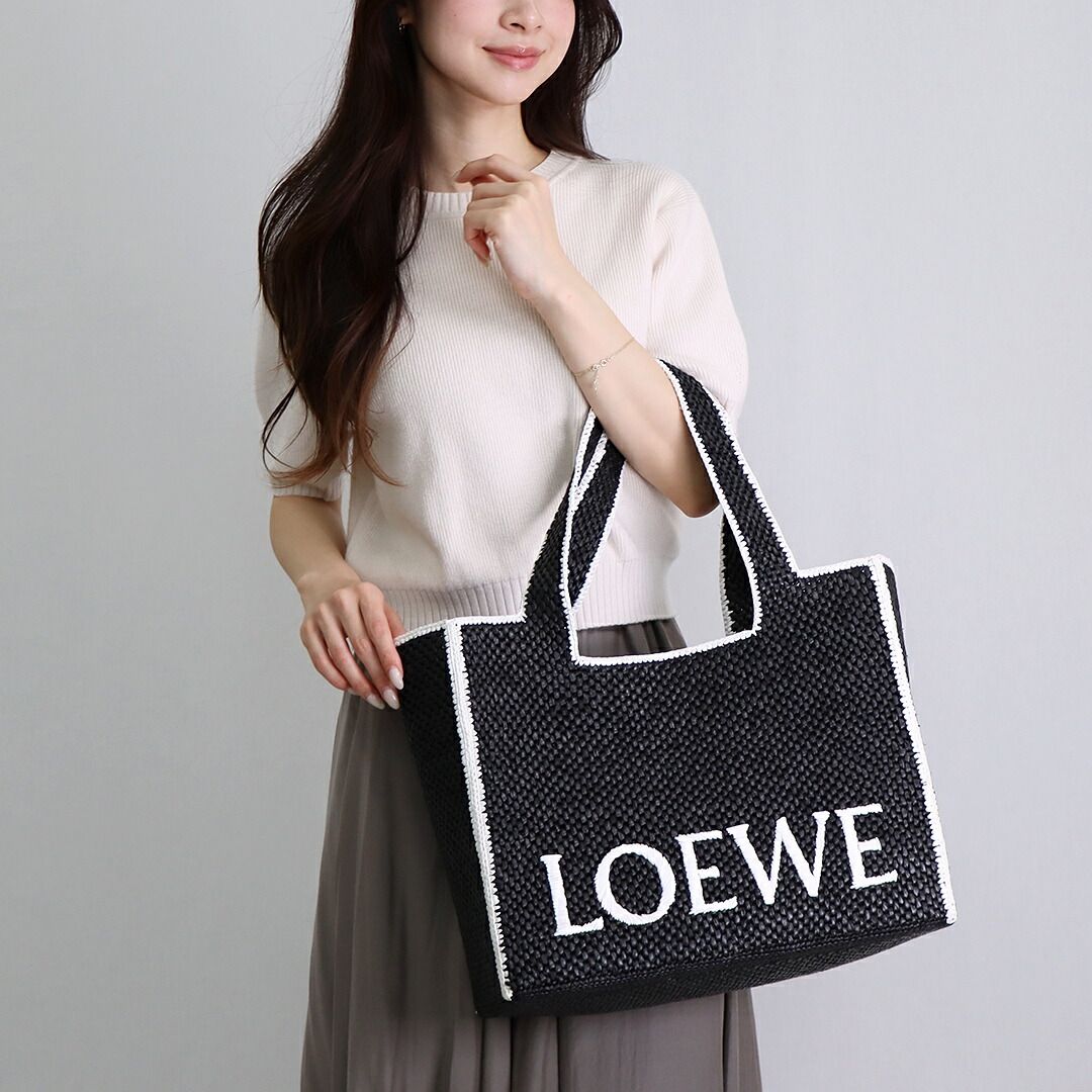 ロエベ LOEWE かごバッグ トートバッグ A685B60X01 1100 BLACK ロエベフォント トート ラージ お取り寄せ