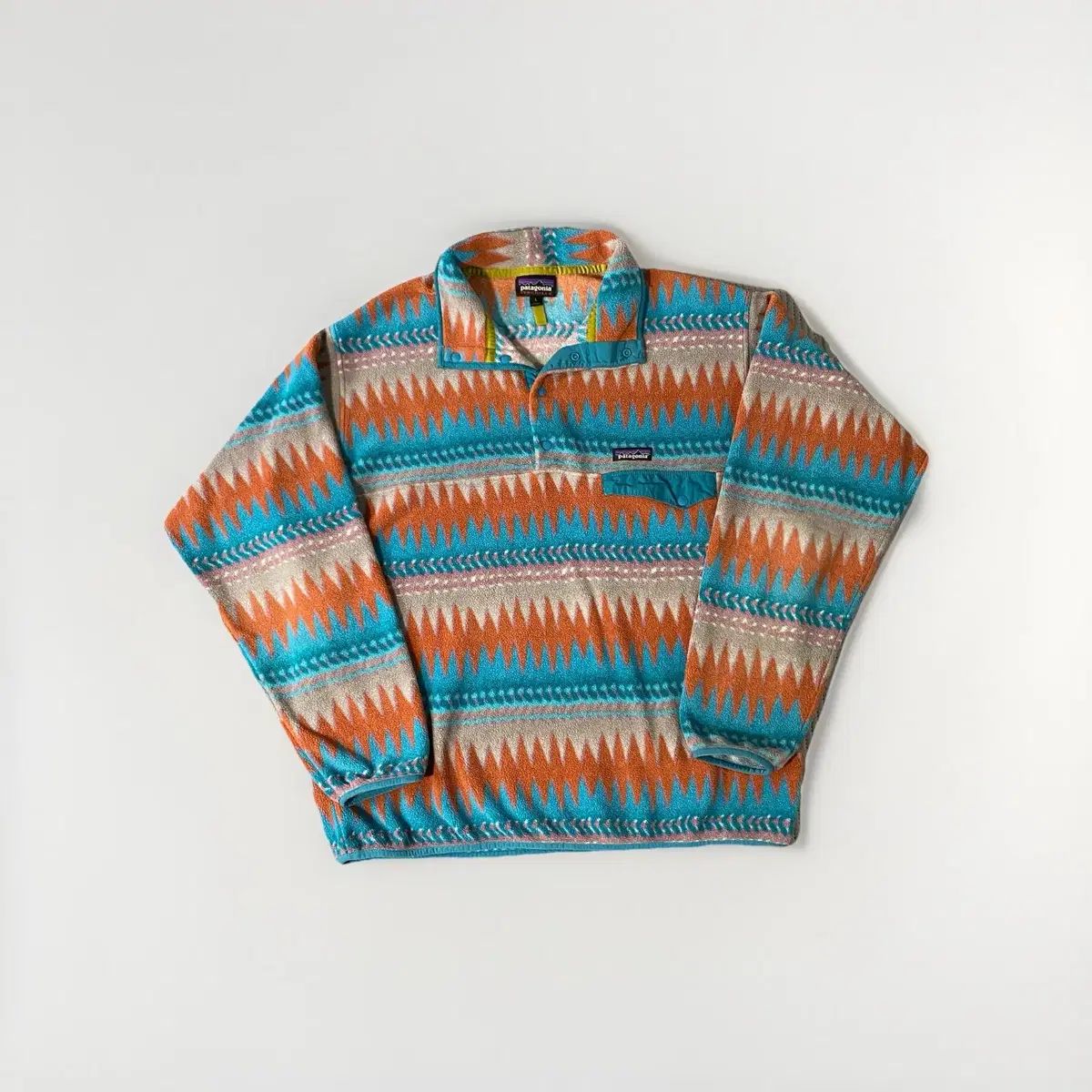 20FW パタゴニア Synchilla シンチラ スナップT フリース プルオーバー オレンジ スカイブルー
