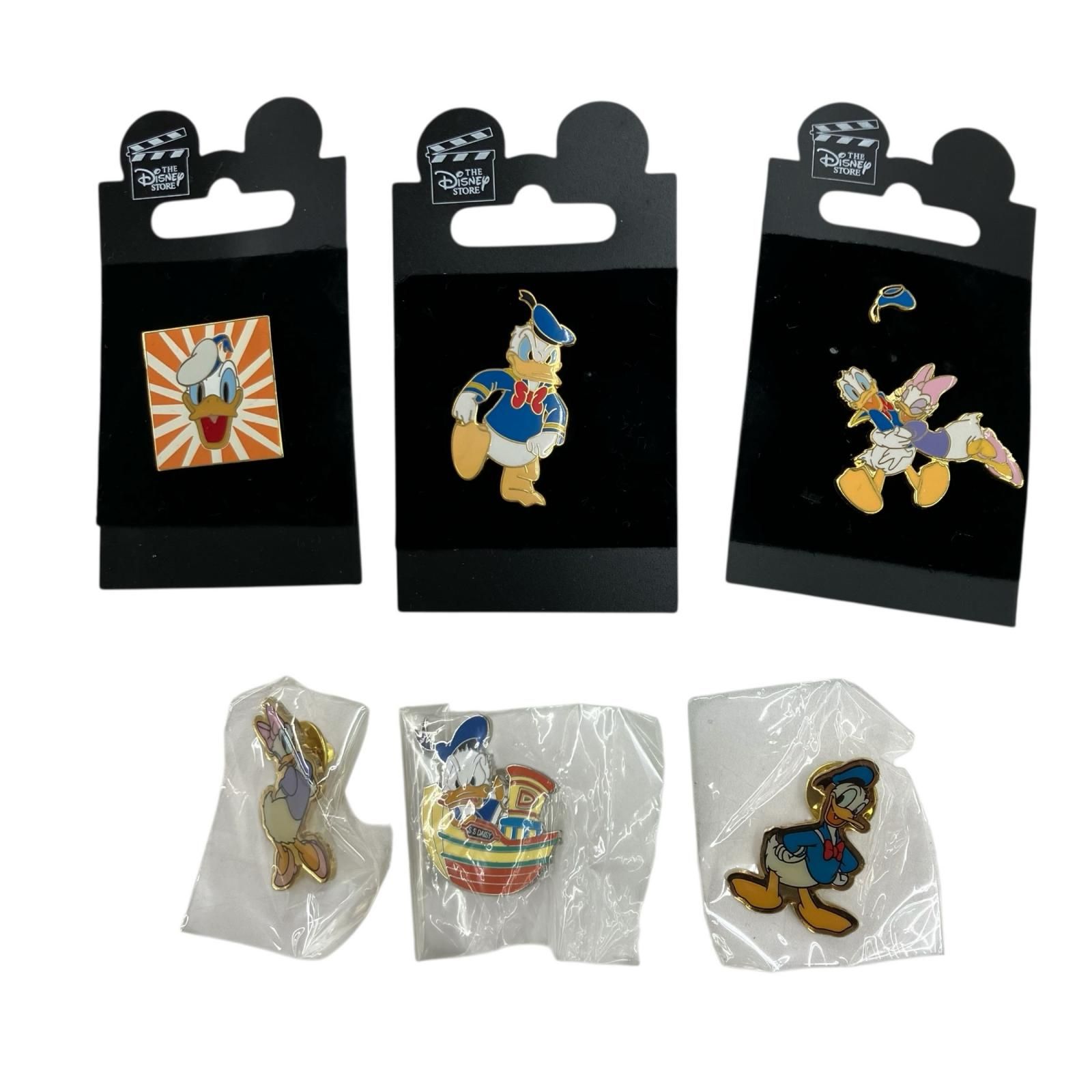 Disney store ピンバッジ ディズニー　ドナルド　デイジー　未開封 186001 新品未使用 Disney ディズニー ドナルド＆デイジー ピンズ 6点
