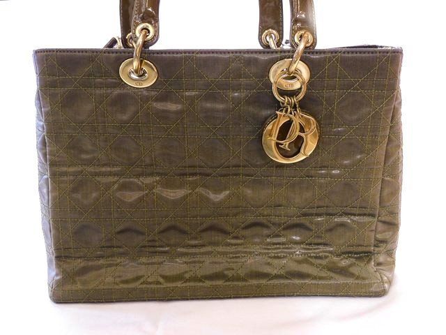 Christian Dior クリスチャンディオール ハンドバッグ ショルダーバッグ 2WAY レディディオール ナイロン カーキ系 7K