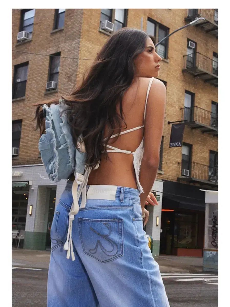 グロウニー BOSTON EMBO JEANS BLUE