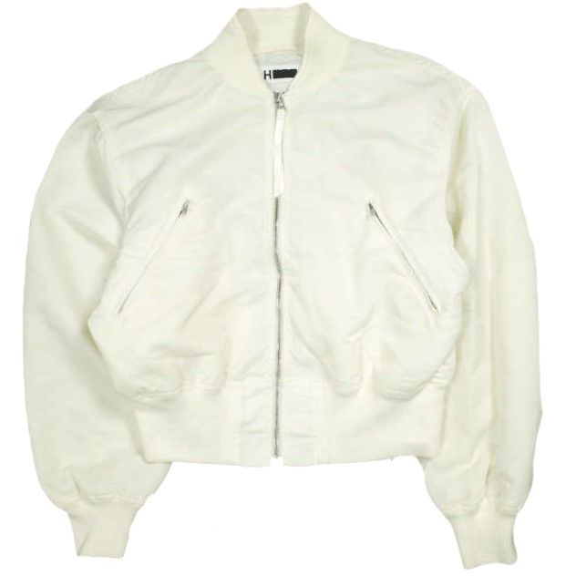 H BEAUTY-YOUTH エイチ ビューティーアンドユース NYLON TWILL SHORT MA-1 JACKET フライトジャケット 1625-243-4698 S OFF WHITE アウター g24067