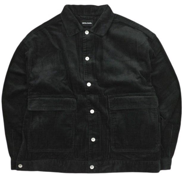 Danke Schon ダンケシェーン 25 AW WEB＆DEPOT コーデュロイ カバーオール -OT L ブラック オーバーサイズ ジャケット アウター g 24182