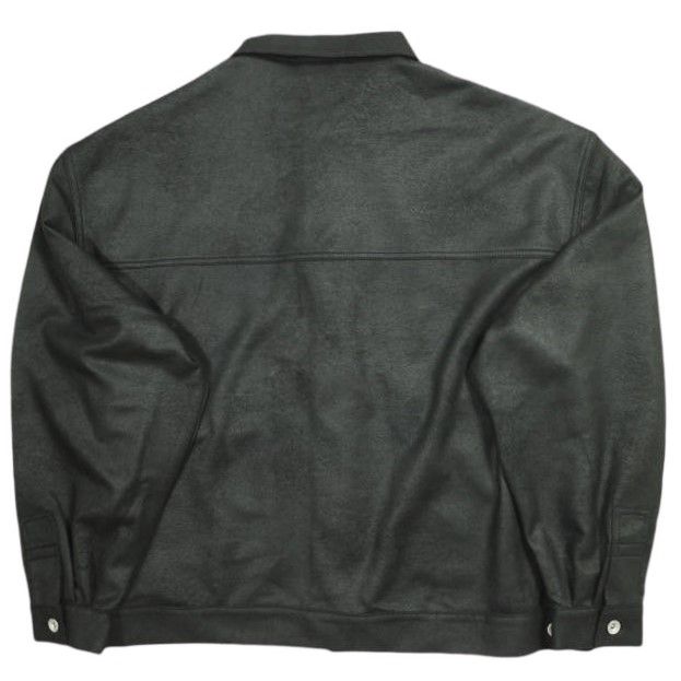 Danke Schon ダンケシェーン 25AW WEB&DEPOT ECOSUEDE COVERALLS エコスエード カバーオール UNS25138-OT L ブラック フェイクレザー ジャケット アウター g24180