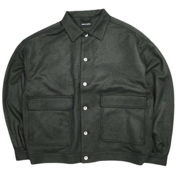 Danke Schon ダンケシェーン 25 AW WEB＆DEPOT エコスエード カバーオール -OT L ブラック フェイクレザー ジャケット アウター g 24180