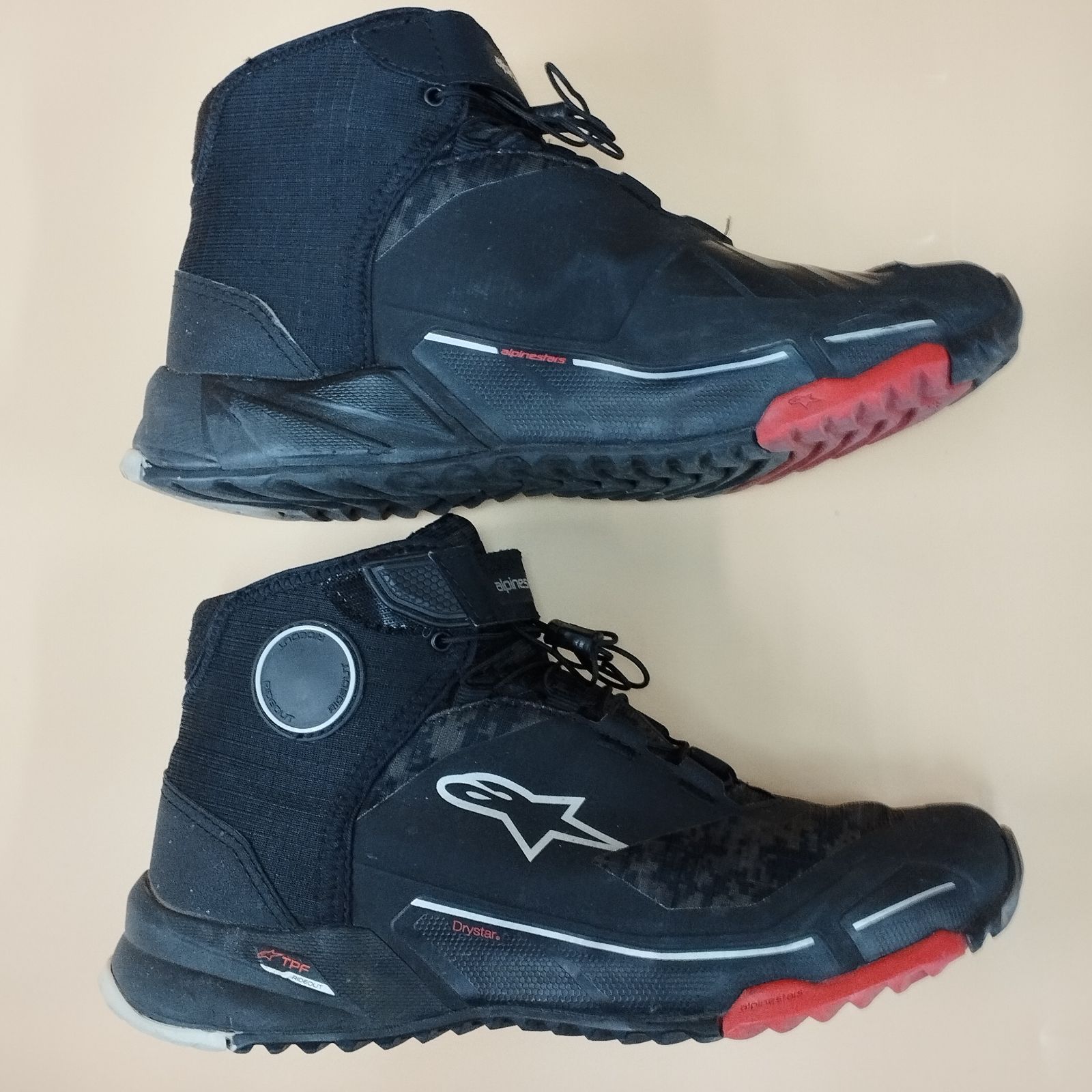 D29435】alpinestars バイクシューズ ブラック/カモフラージュ 26cm