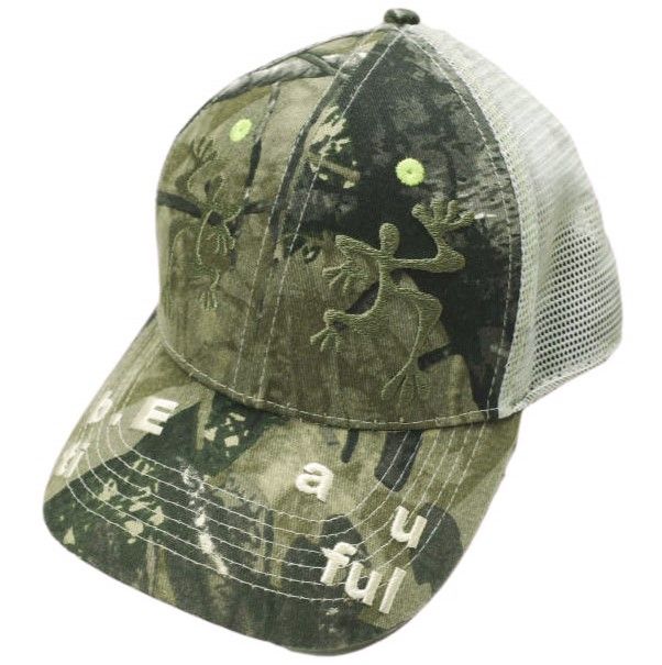 b.Eautiful ビューティフル 24AW Biyu Trucker Hat 6パネルメッシュキャップ C008-HT-001 Free Olive Camo スナップバック 帽子 b.Eautiful ビューティフル 24AW Biyu Trucker Hat 6パネルメッシュ