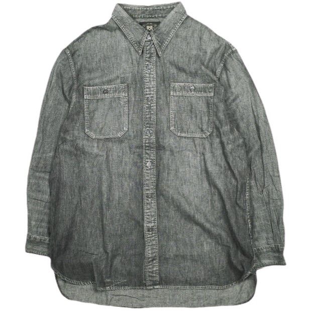RRL ダブルアールエル BLACK DENIM WORK SHIRT ブラックデニムワークシャツ 782658842001 L ブラック Double RL グランメゾン東京 木村拓哉 キムタク トップス g24221