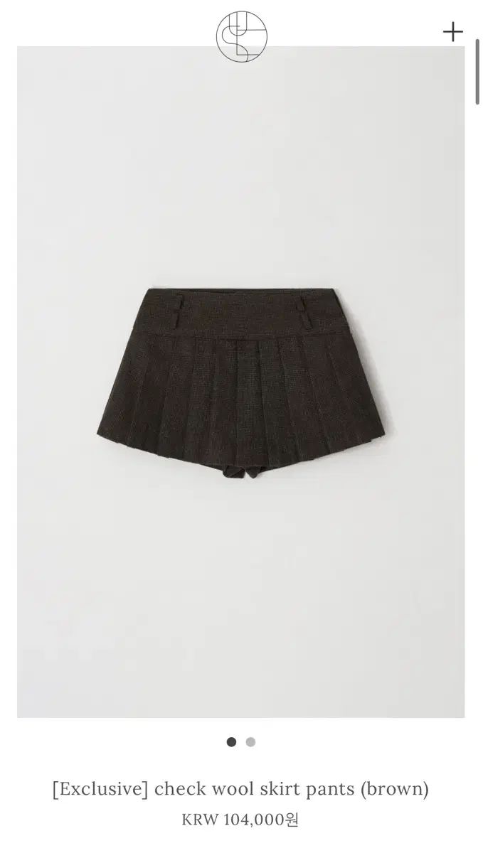 ユンスルショップ CHECK ウール スカート 2 サイズ