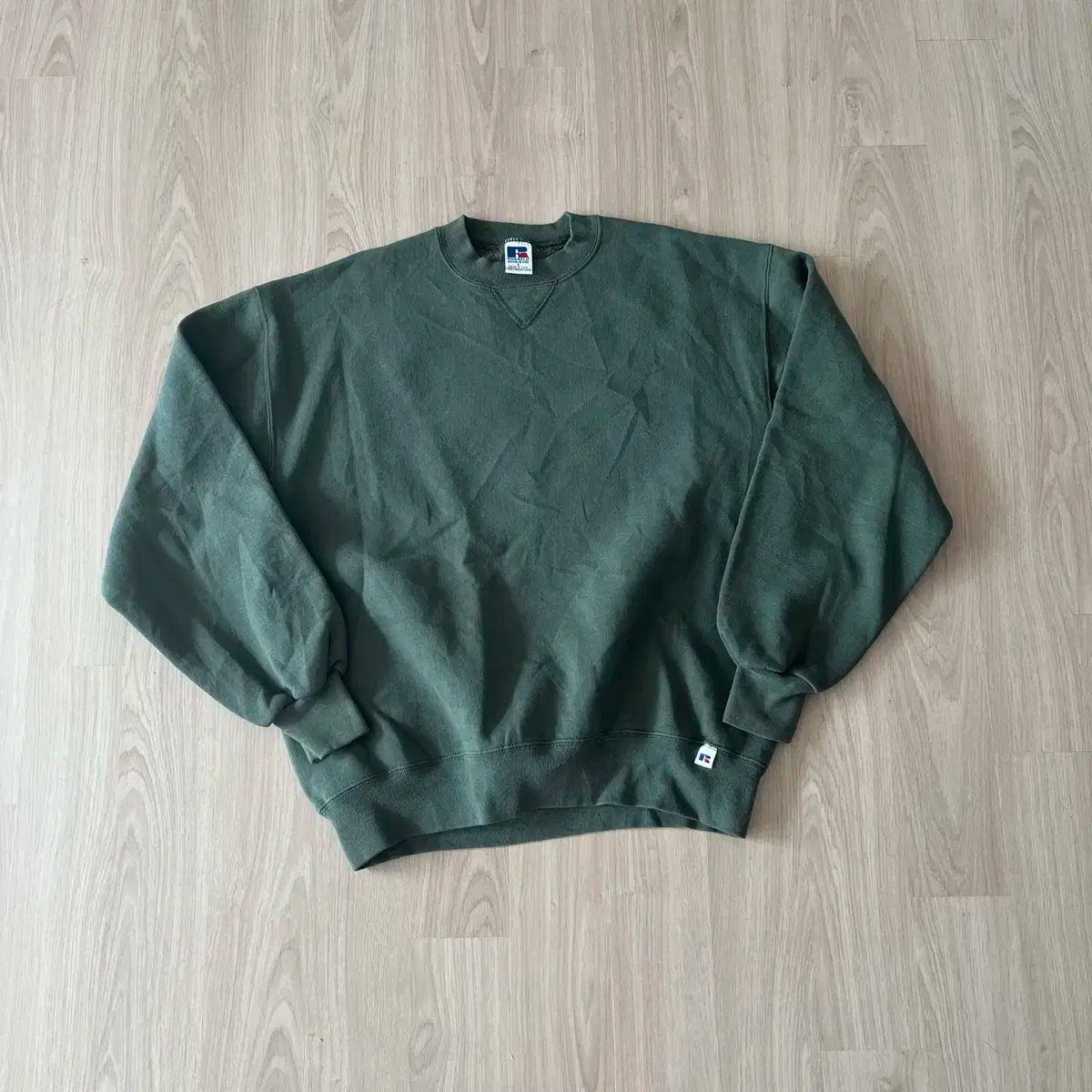 L 90 s ヴィンテージ ラッセル スウェットシャツ スウェット オリーブ