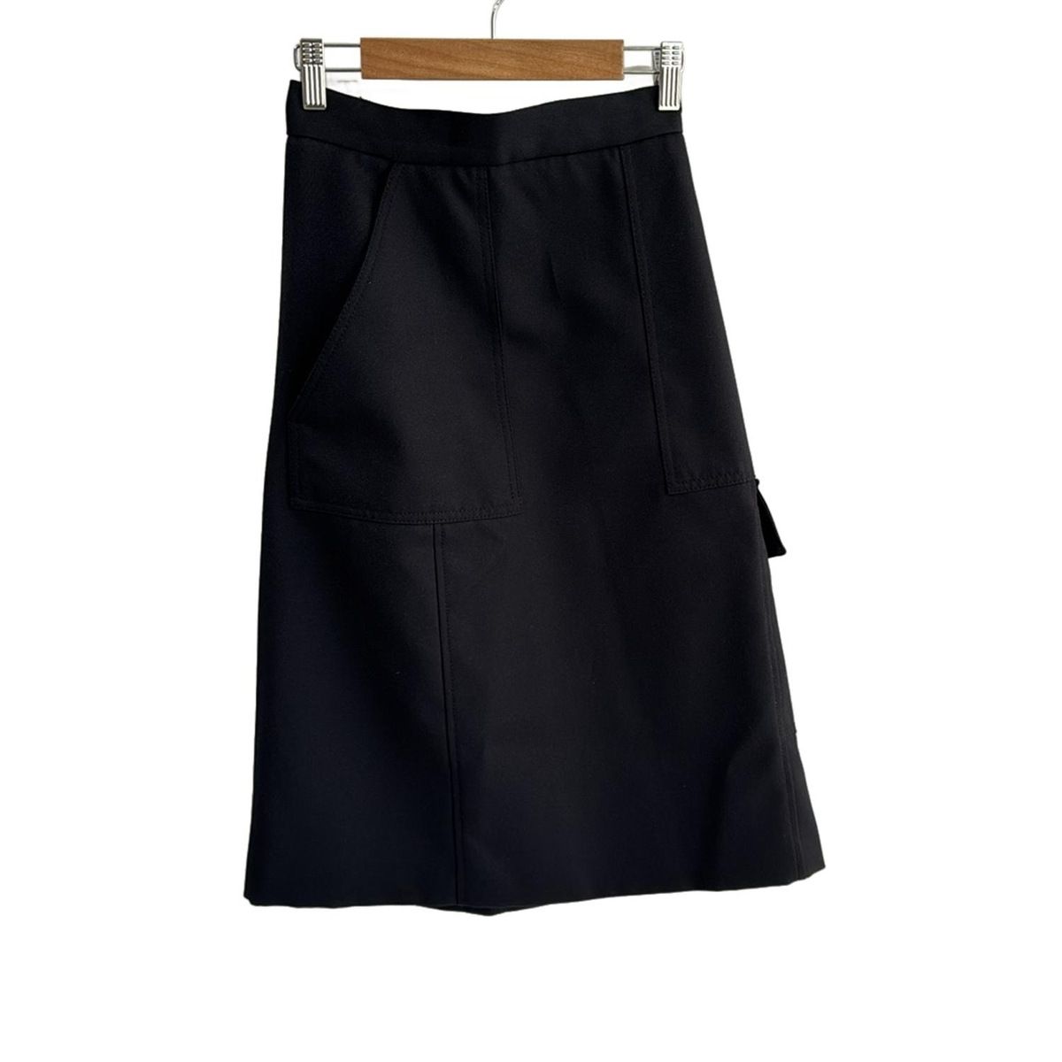 MONCLER モンクレール ロングスカート サイズ38 M レディース - 黒 ウエストゴム