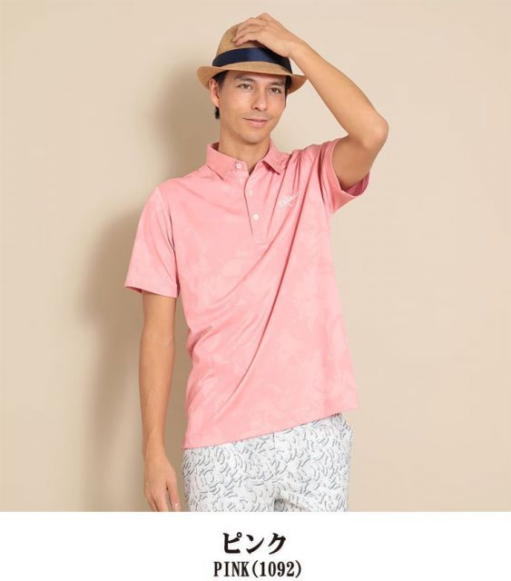 種類14：ピンク(1092)/L キャロウェイ メンズ ゴルフウェア フラワー