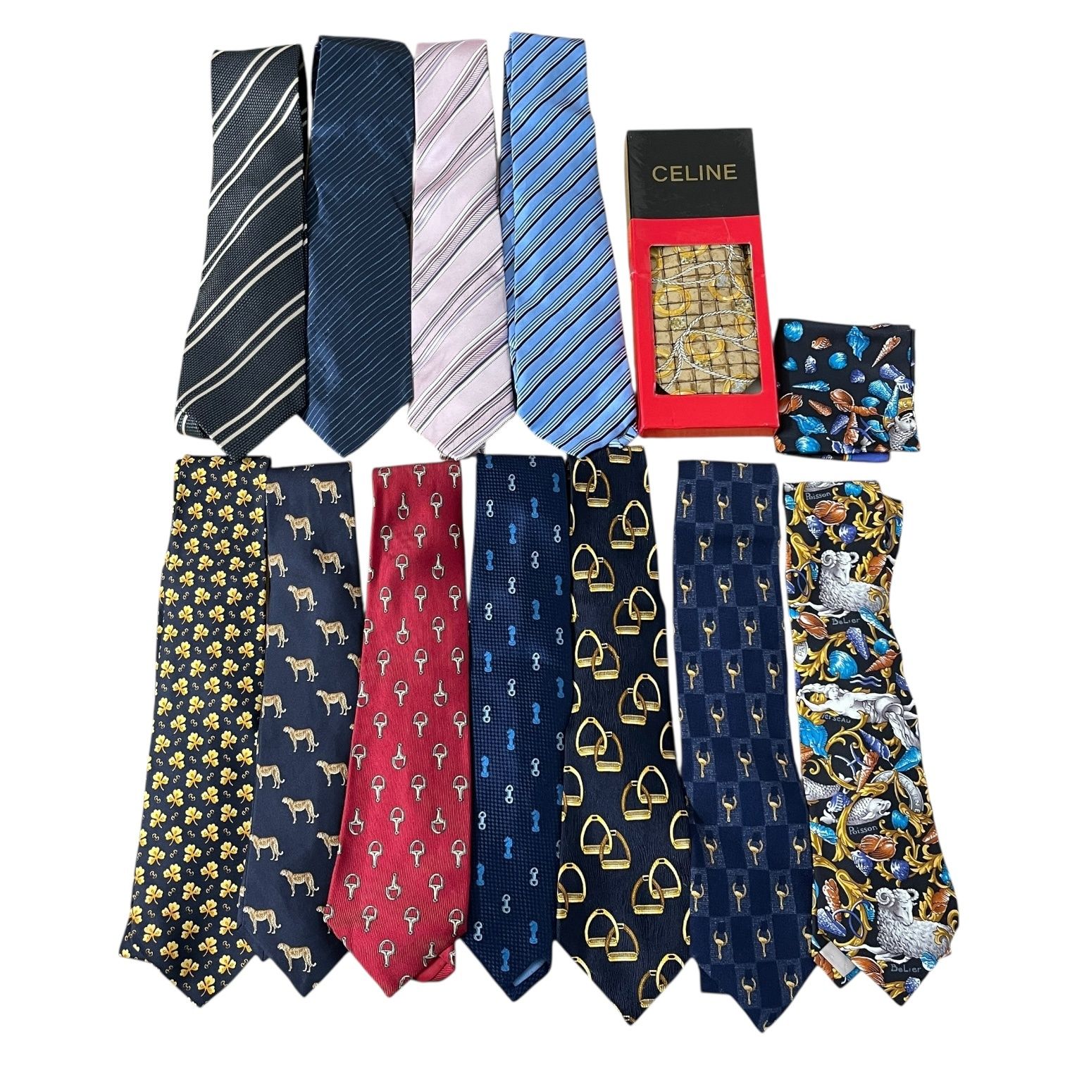 品 CELINE セリーヌ シルク ネクタイ 6本 他 まとめ 計12本 メンズファッション A76957RK