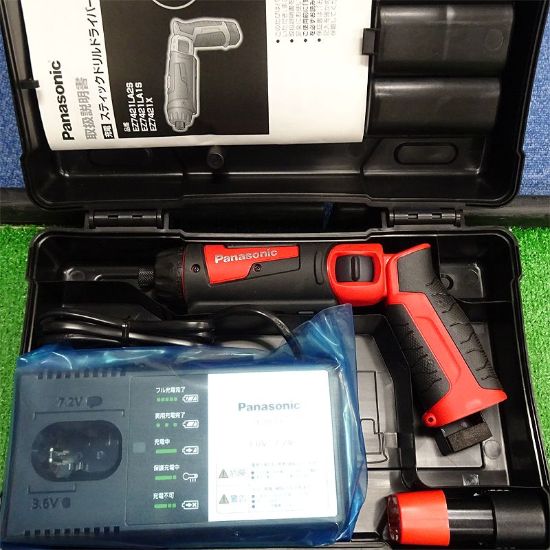 パナソニック ドライバドリル 充電スティックドリルドライバー EZ7421LA1S-R 赤 7.2V 1.5Ah LAタイプ 電池セット