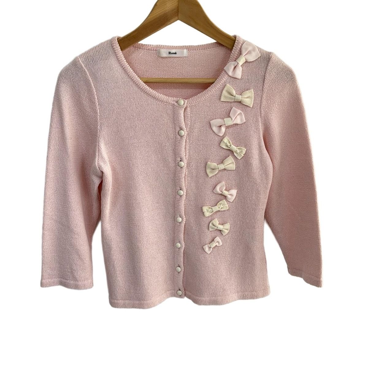 Rene ルネ カーディガン サイズ36 S レディース - ライトピンク 長袖 リボン