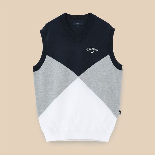 種類12：ホワイト(1030)/M キャロウェイ ショップ アーガイル 綿タッチ