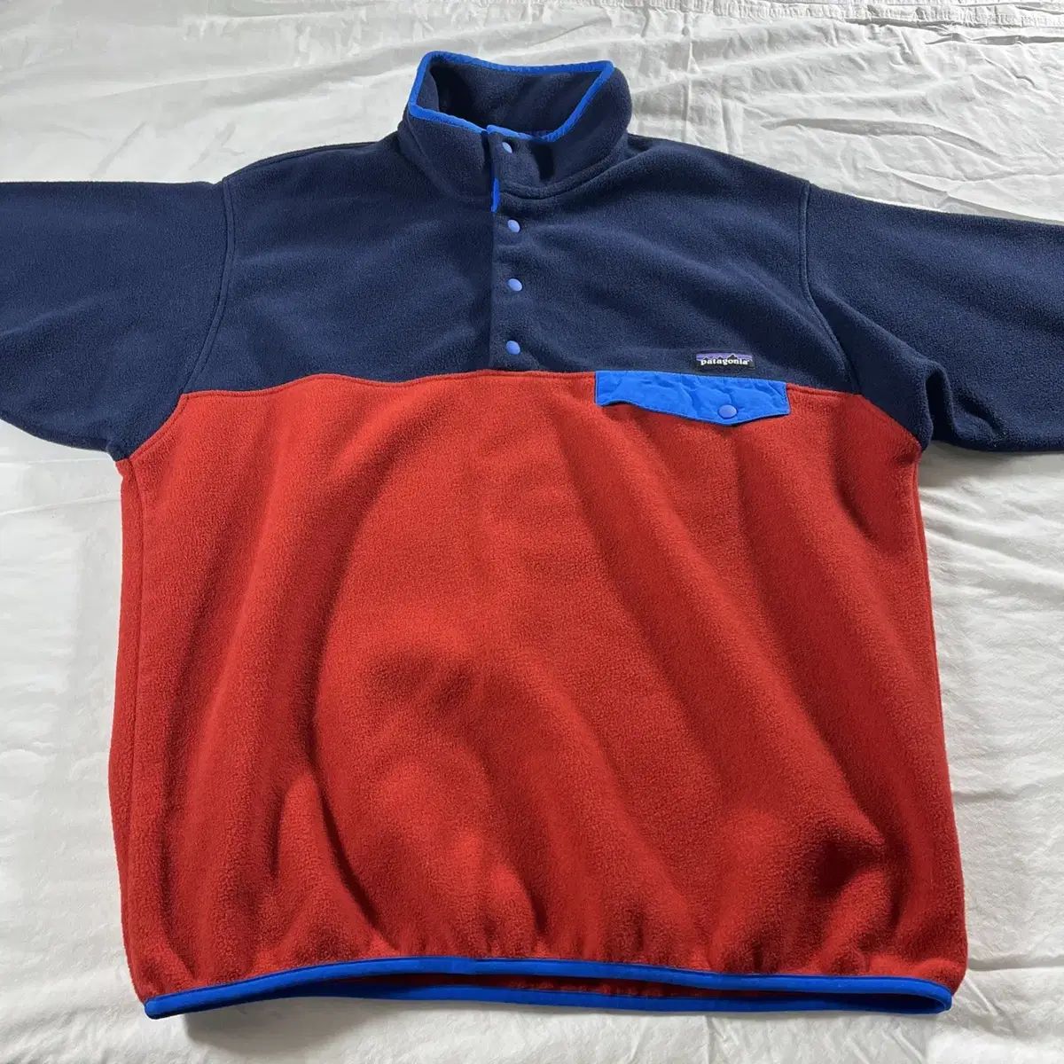 10FW patagonia パタゴニア Synchilla シンチラ スナップ Tシャツ ネイビー レッド