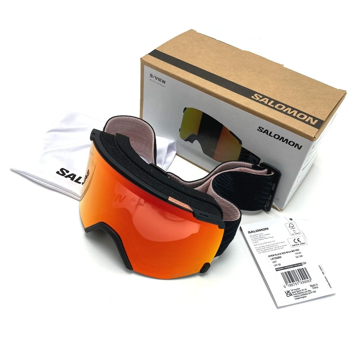 SALOMON サロモン ゴーグル S/VIEW L47252800 ブラック 箱付き - メルカリ