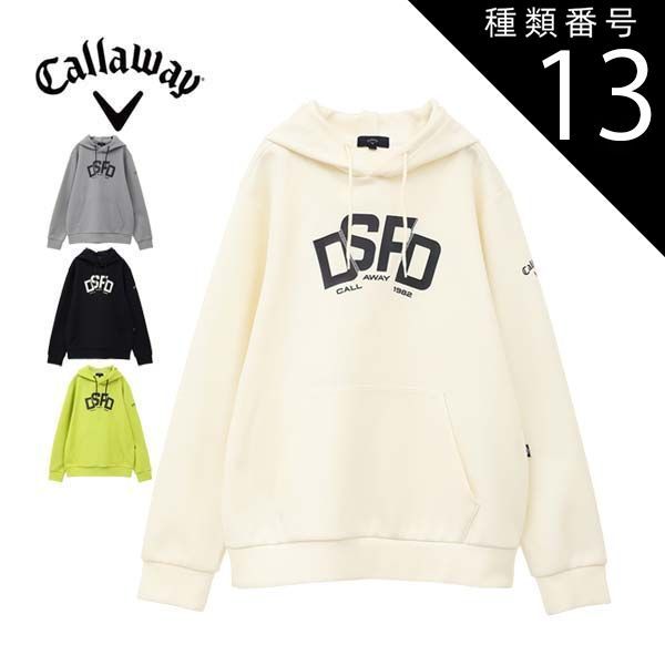 種類13：グレー(1020)/M キャロウェイ 表起毛 ハーフゲージ プルオーバー スウェット パーカー ゴルフウェア メンズ M-3L C24217114