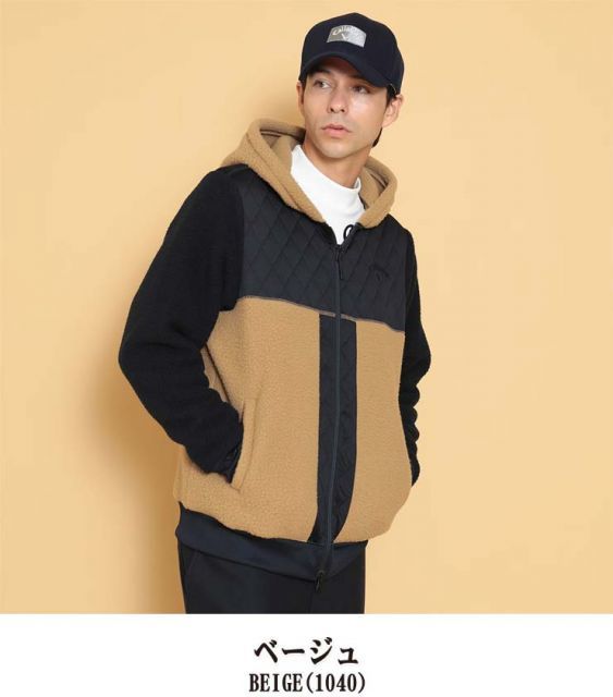 種類9：ホワイト(1031)/L キャロウェイ シェルパフリース＆キルトジャ