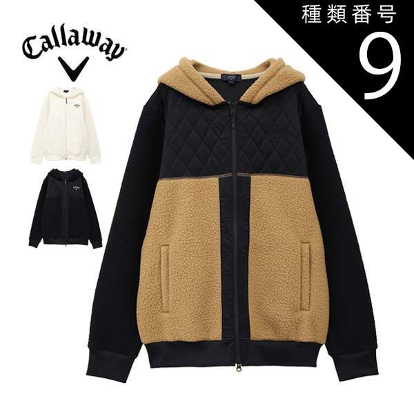 種類9：ホワイト(1031)/L キャロウェイ シェルパフリース＆キルトジャ